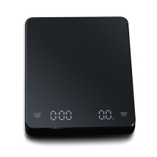 (Black)Báscula electrónica de precisión báscula de café espresso báscula inteligente sincronización automática báscula de cocina