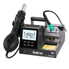 Bakon Stacja Lutownicza BK602 PRO 2 w 1, Stacja Lutownicza na Gorące Powietrze, Adaptacyjna Dmuchawa Rdzenia Grzewczego C115/C210/C245, Naprawa