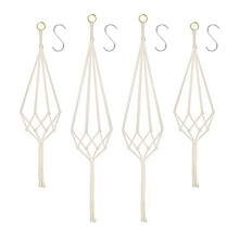 Hanging Planters Baskets, 4 Pack Cotton Rope Macrame Plant Hanger with 4 Hanging Hooks - 80CM & 100CM