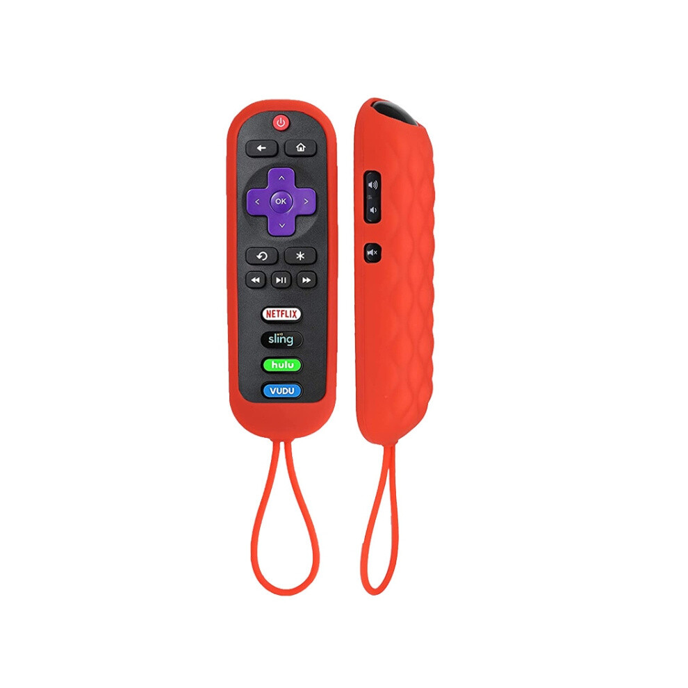 Two Oval-Shaped Silicone Protective Cases (Red) Compatible Tcl Roku Rc280/Rc282 Compatible Remote Controls Are Available Compatible Sale. : Surpri Red 9072918049014