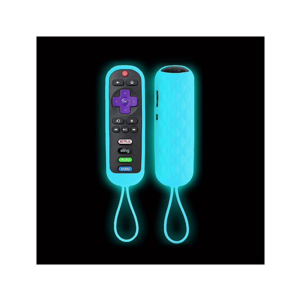 Two Oval-Shaped Silicone Protective Cases (Glow-In-The- Blue) Compatible Tcl Roku Rc280/Rc282 Compatible Remote Controls Are Available Compatible Dark/Blue 9072918049540