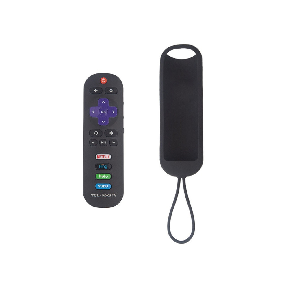 Two Oval-Shaped Silicone Protective Cases (Black) Compatible Tcl Roku Rc280/Rc282 Compatible Remote Controls Are Available Compatible Sale. :Blac Sur Black 9072918049649