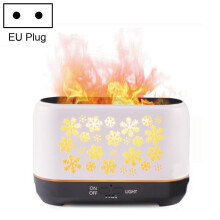 Desktop 3D Simulated Flame Aroma Diffuser/Humidifier, Color: White (European Standard). :White Surprise Gift