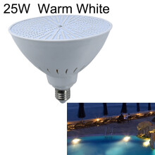 Bombilla LED de plástico ABS para piscina, luminaria subacuática, color de luz: blanco cálido (25W): Luz blanca cálida, regalo sorpresa