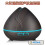 Peach-Shaped Wood Grain Remote-Controlled Ultrasonic Humidifier, Aromatherapy Diffuser, Automatic Alcohol Sprayer With Led Light, Capacity: 400Ml, Uk 1