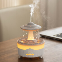 Difusor de aromas con forma de gota de agua OVNI, humidificador, silencioso, compatible con control remoto, para escritorio, enchufe: estéticamente a