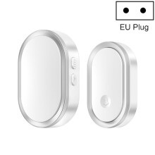 Timbre/llamador con control remoto de largo alcance compatible con Cacazi A99 Home Smart, Especificaciones: Estándar europeo (plateado): EU Plus Sur