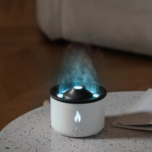 Aroma-Diffusor mit vulkanischem Aroma, Ultraschall-Luftbefeuchter, Modell: Zweifarbige, kompatible Fernbedienung (UK-Standard).