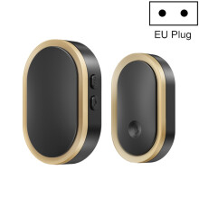 Timbre/llamador con control remoto de largo alcance compatible con Cacazi A99 Home Smart, Especificaciones: Estándar europeo (negro y dorado): Sur
