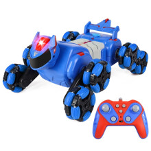 Auto giocattolo per bambini con telecomando compatibile 2.4G, acrobazie, cane meccanico, sensore di gesti, luce, musica, spray, auto da arrampicata,