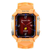 The Pg333 1.91-Inch Waterproof Smartwatch Supports Heart Rate And Blood Pressure Monitoring (Orange). :orange Surprise Gift