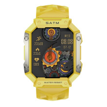 De Pg333 1,91-inch waterdichte smartwatch ondersteunt hartslag- en bloeddrukmeting (geel). :gele verrassingscadeau