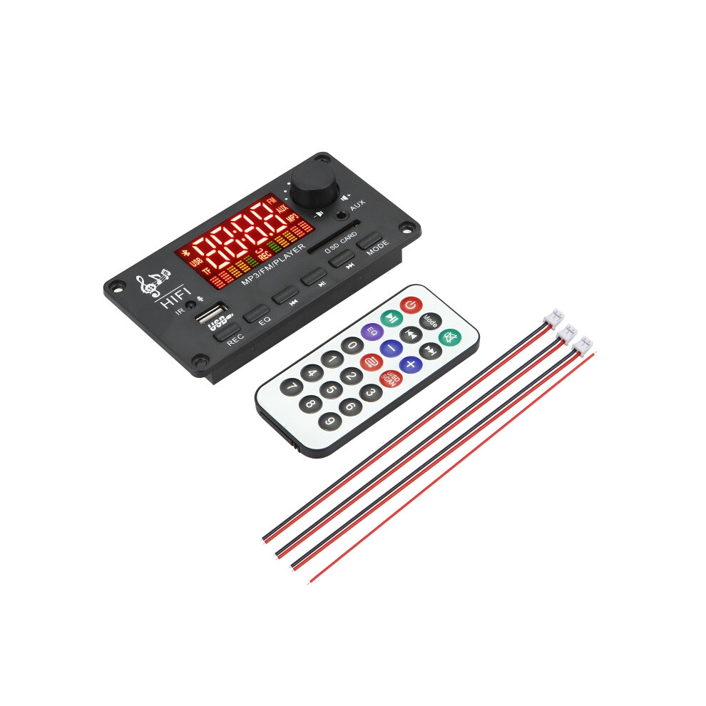 Jx-Y04 12V 50W Color Screen Bluetooth Decoder Board With Fm/Call/Recording Functions, Color: :Jx-Y04 Surprise Gift White 9072918054452
