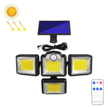 Tg-Ty085 Solar-Powered Four-Head Rotating Light, Smart Compatible Remote Control, Human Body Induction, Outdoor Waterproof Street Light Compatible Co