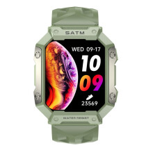 De Pg333 1,91-inch waterdichte smartwatch ondersteunt hartslag- en bloeddrukmeting (groen). :groen Verrassingscadeau