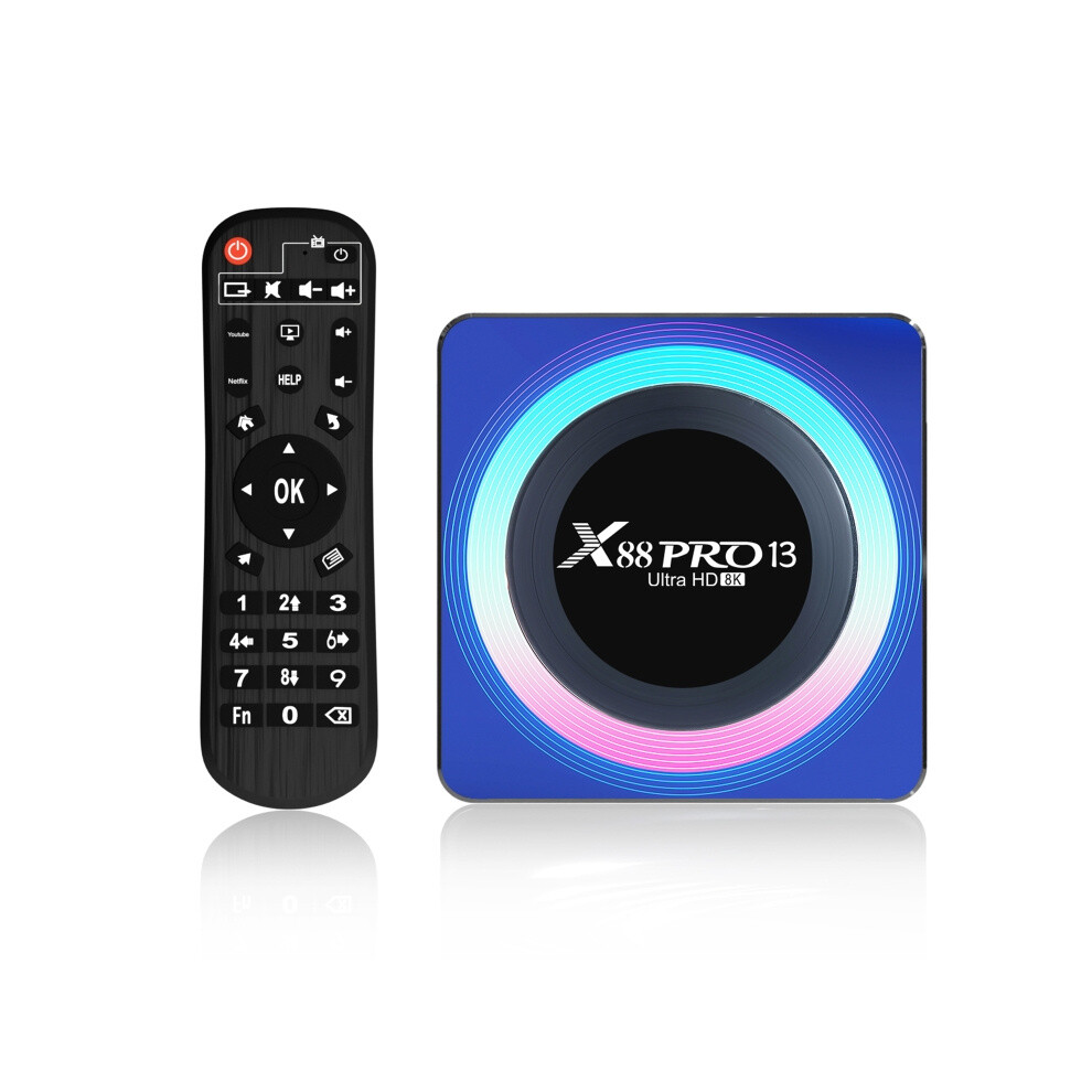 Acrylic X88 Pro 13 8K Ultra Hd Android 13.0 Smart Network Set-Top Box With Compatible Remote Control, Rk3528 Quad-Core, 4Gb Ram + 32Gb Storage (Uk St 9072918053875