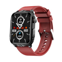 Tk11P 1.83-Inch Ips Screen, Ip68 Waterproof Silicone Strap, Smartwatch With Stress Monitoring/Ecg (Color: Red) :Silicone Band (Red) Surprise Gift