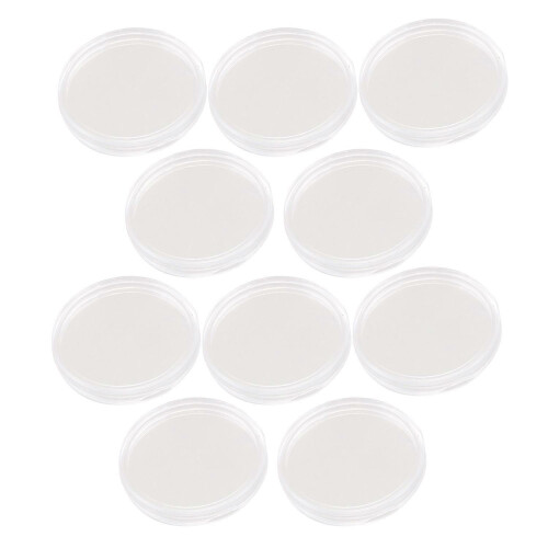 10 pcs Small round parent plastic coin capsules box