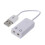 3.5mm Microphone Earphone Socket USB 2.0 Sound Card Speaker Audio Adapter White 1