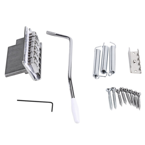 Tremolo Bridge System för  Stratocaster SQ ST Elgitarr Krom Silver Gitarrtillbehör Strängavstånd