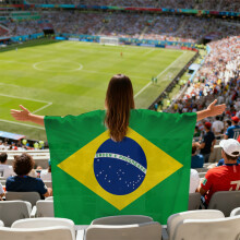 (Brazil) World Cup 2026 Fan Body Cape Flag Soccer Supporter Cheering Accessories