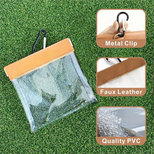 2 Pcs  Tees and  Pouch Bag, Portable Clear Squeeze Top Bag Holder with Clip,  Accessories 2