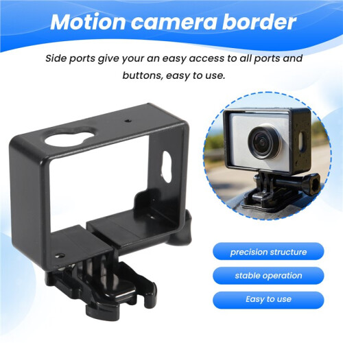 Protective Housing Side Border Frame Case Compatible with  Yi Xiaoyi Action Sport Camera Accessories Black 1