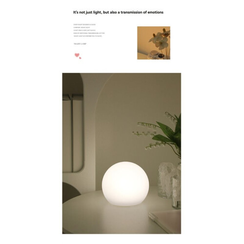LED  Light LED Spherical Table Lamp Timer Dimming and 16 Color Remote Control Brightness Adjustment for Bedroom 15CM