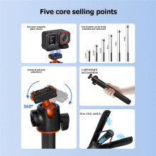 Uitschuifbare Statief-Selfiestick voor Ace Pro 1/2/ACE/X5 met Snelkoppelingsvoet en Verstelbare Lengte-Accessoires