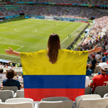 (Colombia) 2026 FIFA World Cup Fan Cape Flag Soccer Match Cheering Fan Accessories