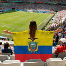 (Ecuador) 2026 FIFA World Cup Fan Cape Flag Soccer Match Cheering Fan Accessories