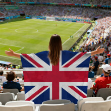(United Kingdom) 2026 FIFA World Cup Fan Cape Flag Soccer Match Cheering Fan Accessories