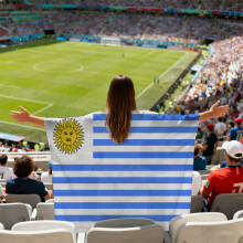 (Uruguay) 2026 FIFA World Cup Fan Cape Flag Soccer Match Cheering Fan Accessories