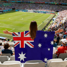 (Australia) 2026 FIFA World Cup Fan Cape Flag Soccer Match Cheering Fan Accessories