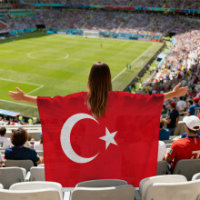 (Turkey) 2026 FIFA World Cup Fan Cape Flag Soccer Match Cheering Fan Accessories