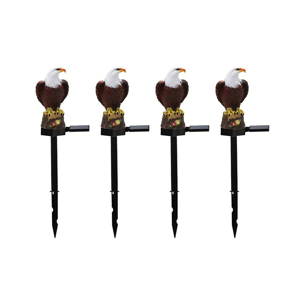 4X Solar Garden Light Resin Bald Figurine Dusk Dawn Solar Yard Light Animal Solar Stake Light Outdoor Decorative 4714176647179