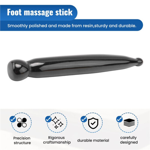 Traditional Relax Thai Foot Massage Reflexology Stick Tool black 2