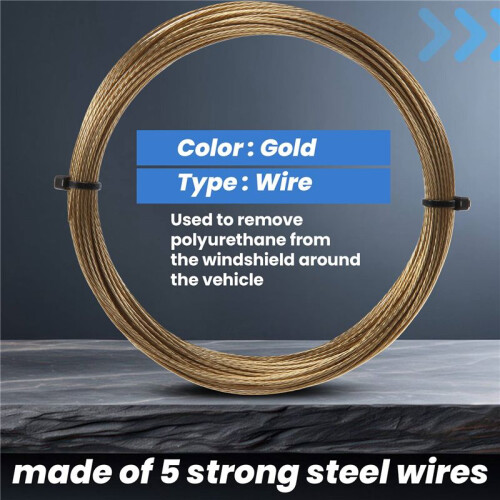 20M Car Windshield Window Removal Install Steel Wire Rope Glass Remover Tool 2