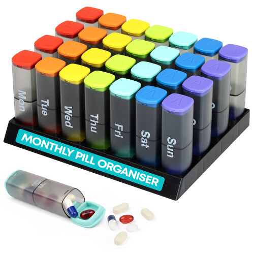 Fineway Monthly Pill Organiser 28 Day Transparent