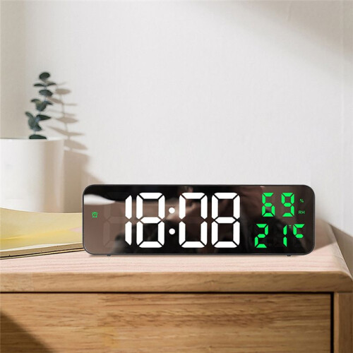 Digital LED Alarm Clock with  Screen Digital Display Clock Temperature Display Clock for Livingroom Decorative Clock 1