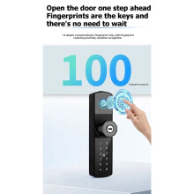 Serrure de Porte Intelligente TT-Lock avec Application Biométrique, Empreinte Digitale, Carte NFC, Mot de Passe et Déverrouillage par Clé. Aucun