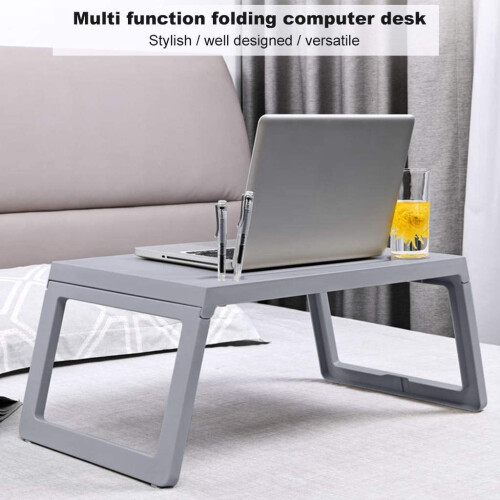 Foldable Laptop Table for Bed,Lap Desks Bed Laptops Trays for Eating and Laptops Stand Lap Table,Computer Tray(Gray) 1