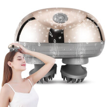 Electric Scalp Massager Mini Head Massager, Waterproof 3 Modes, 96 Silicone Nodes Head Neck Body Massage for Stress Relief