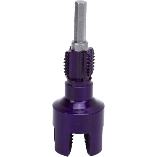 Pipe Thread Cutting Tool, Integrated Internal External Threading G1/2, PVC Threader Hex Shank Pipes with Taps and Dies 2