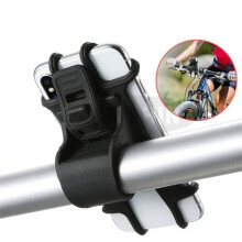 Support universel en silicone pour téléphone portable au guidon de vélo, moto, poussette - Résistant pour les smartphones de 4,7 à 6 po