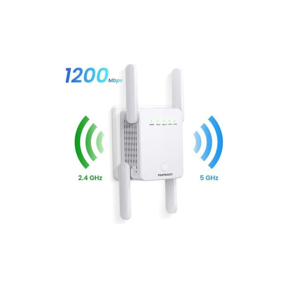 Wifi Repeater - Yibnrw - Pimpimsky - 1200Mbps - Dual Band - 4 Antennas 6485316038505