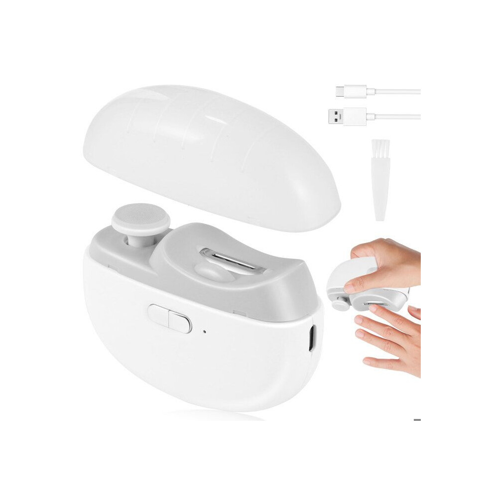 Electric Nail Clipper, Electric Nail Clipper & File with LED Polishing Light, Automatic Nail Clipper, for Babies and Seniors