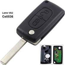 Complete sleutel met programmeerbare elektronica voor Citroen C1 C2 C3 C4 C5 Berlingo Picasso Peugeot 207 208 307 308 3008 807 Co 2784