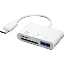 USB-C SD-kaartlezer - HILABEE2 - USB 3.0-adapter - Zwart - Compatibel met SD/Micro SD/TF