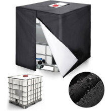 Schutzhülle für 1000-Liter-IBC-Wassertank – Wasserdichte, UV-beständige Folie – Mit Reißverschluss – 420D